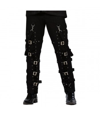 Men’s Gothic Punk Lace-Up Pants | Buckles, D-Rings & Zipper Trousers